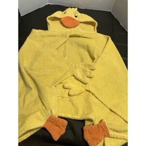 Pal Towel Yellow Duck Orange Feet Kids Bath Hooded Towel Wrap Cotton Shower Time